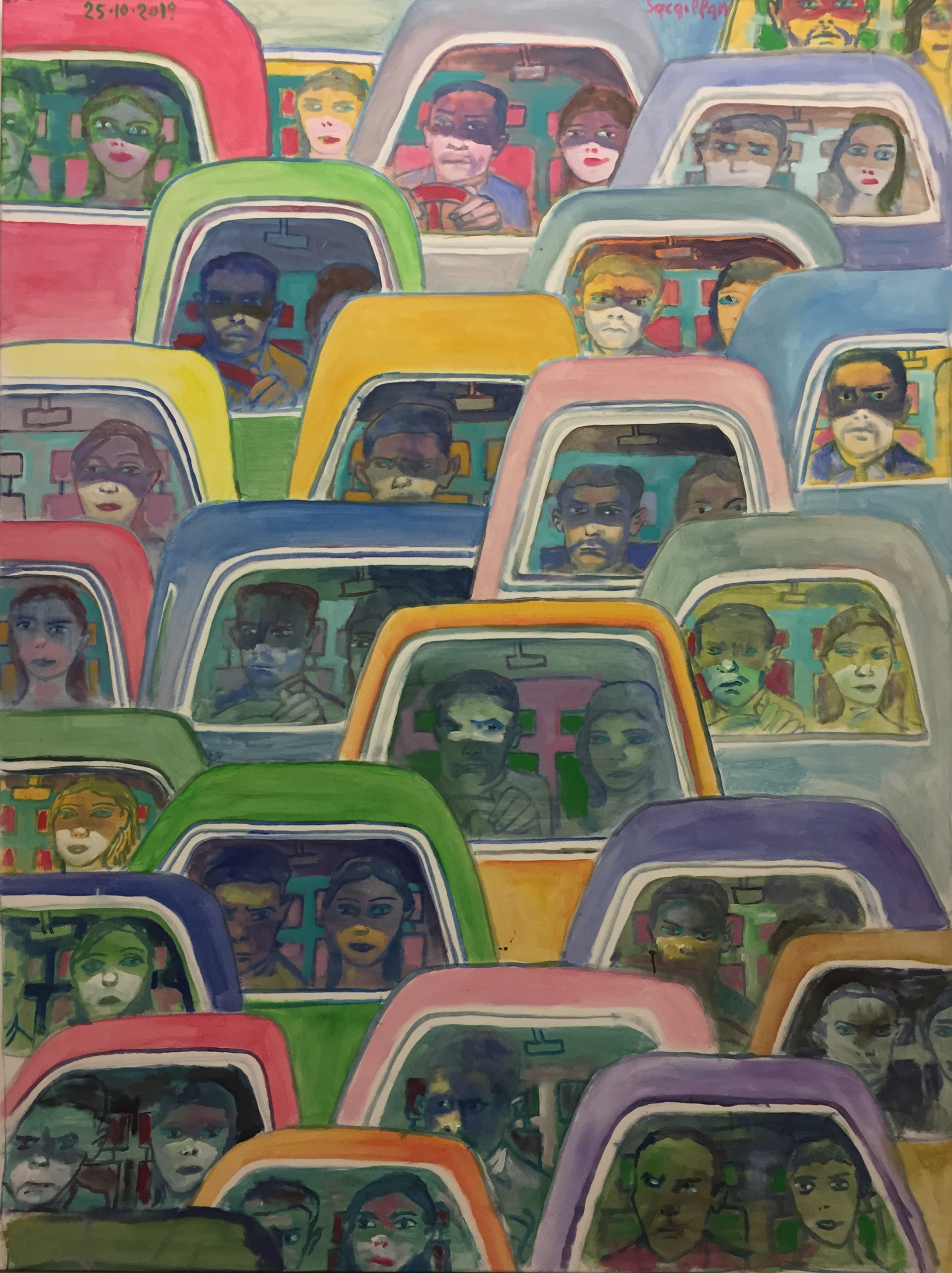 ES20A_03_Sacaillan_SaturdayTrafficJam_2019_acrylic)nCanvas_205x150cm