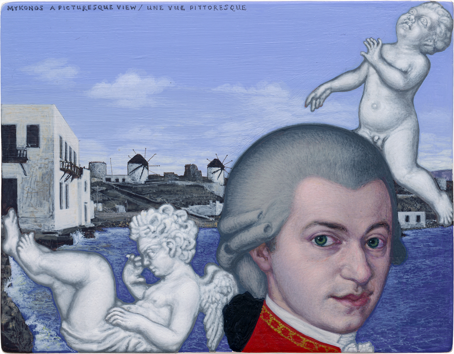 EB12A#04_EmmanouilBitsakis_MykonosAPicturesqueView_2012_AcrylicOnCanvas_10x12.5cm_KalfayanGalleries