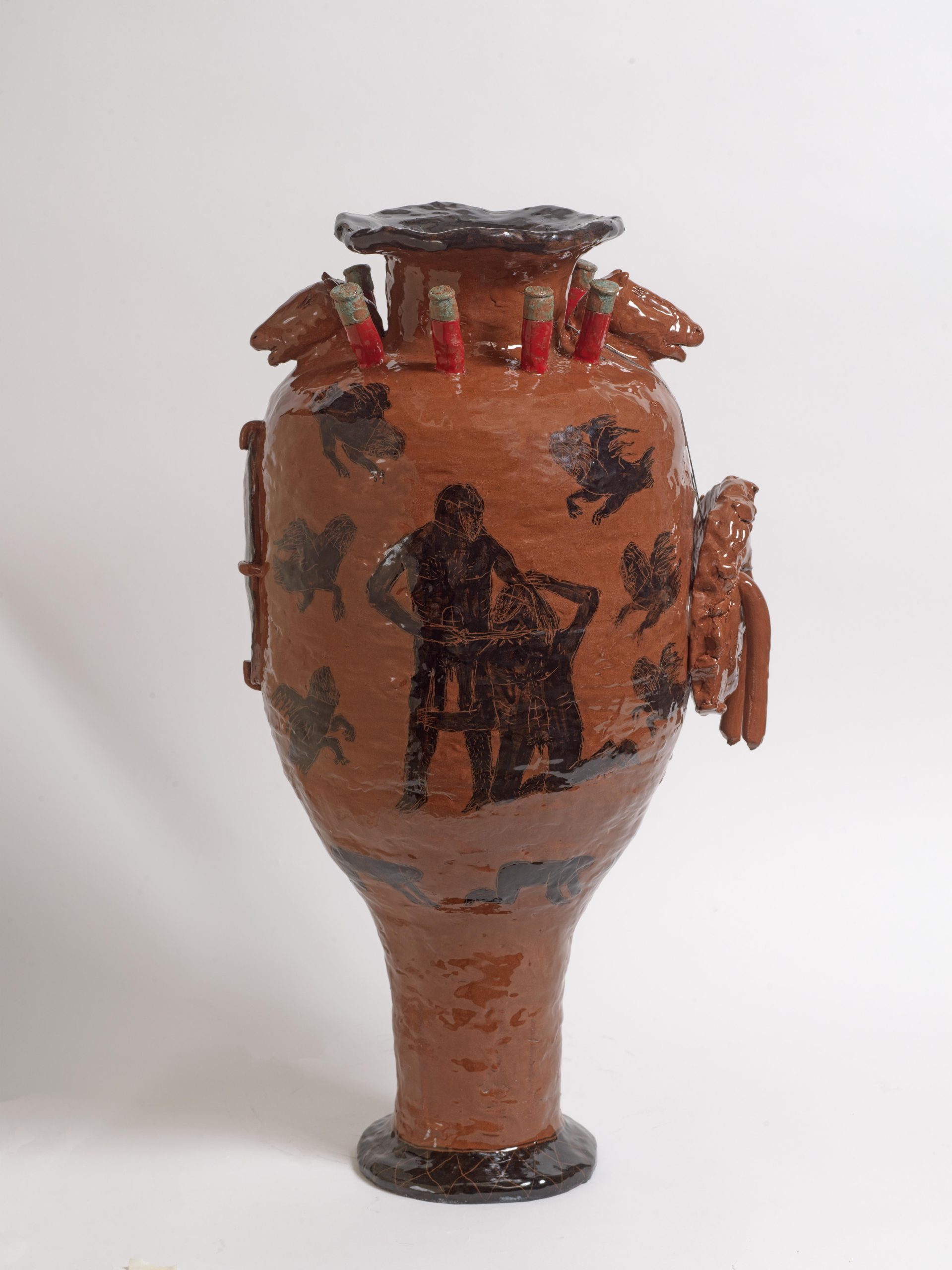 DN26A_09_DimitrisNeveskiotis_DieFromPanicOrDieFromBeingCareless2026_handpaintedclayunderglaze_glaze_64x32cm_2_KalfayanGalleries
