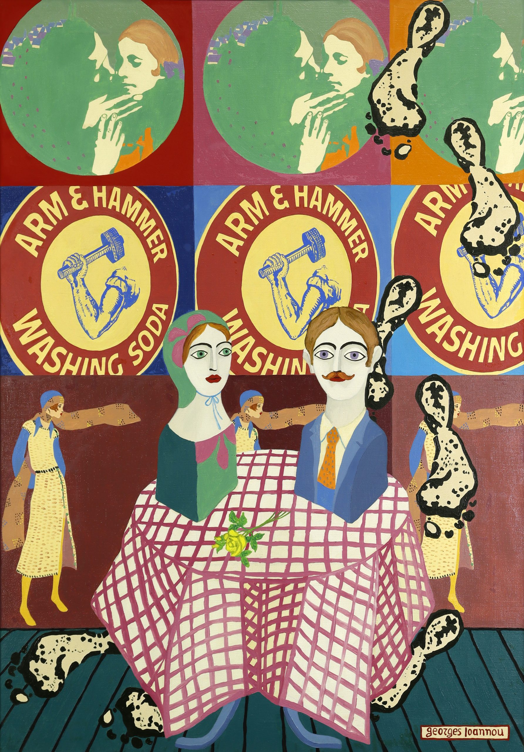 70_70 _GiorgosIoannou_TurningUpInMemory1970_oilonlinen_100x70cm_KalfayanGalleries